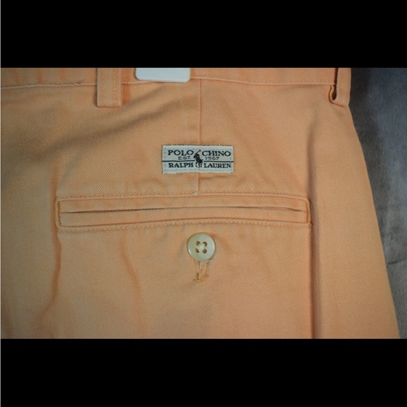 Polo by Ralph Lauren Men's Shorts Flat Front Pockets Size 40 Orange - Picture 3 of 6